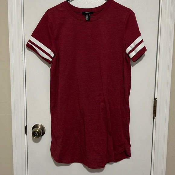 Forever 21 Red Sporty T-shirt Dress - Picture 1 of 4
